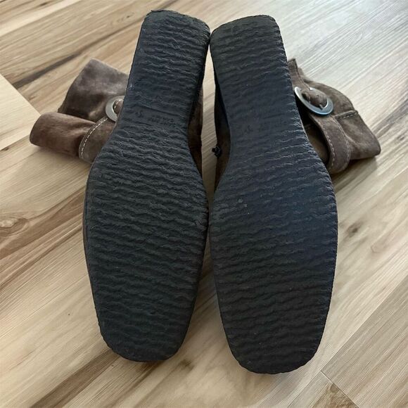 Santana Canada Women's Brown Suede Wedge Ankle Boots Size 9.5 - Picture 8 of 8